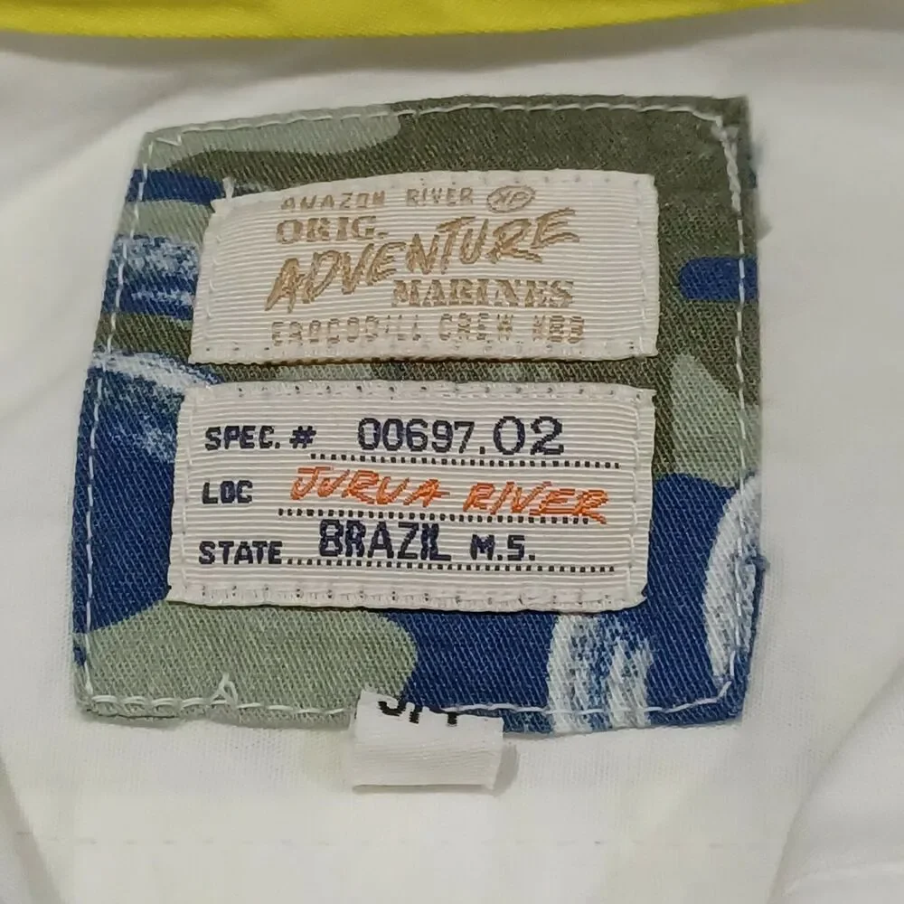 Original Marines Toddler Boys 3-4 White Thrill Of Adventure Button Up Shirt NWT